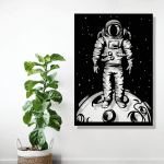 Astronauta en la luna XXL (45cm x 70cm)