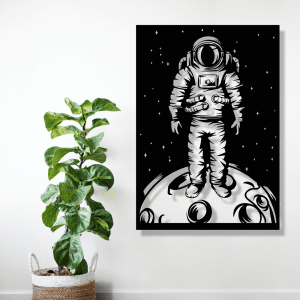 Astronauta en la luna XXL (45cm x 70cm)