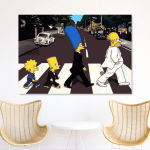 cuadro de los simpsons beatles 50 x 30 cm