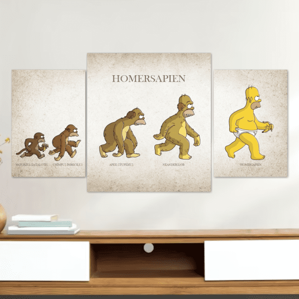 cuadro de homero simpson homosapiens 80 x 40 cm