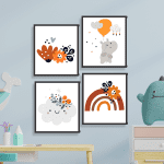 set de cuadros infantiles 75 x 90 cm