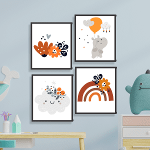 set de cuadros infantiles 75 x 90 cm