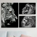 cuadro de animales de leones