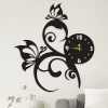 cuadro de mariposa + reloj 70 x 77 cm