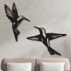 cuadros pareja de colibris volando 90 x 75 cm