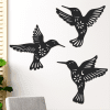 cuadros de pajaros colibri x 3