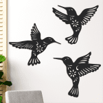 cuadros de pajaros colibri x 3
