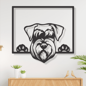 Perro asomandose (38cm x 40cm)