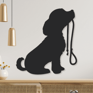 Perro con correa (40cm x 43cm)