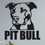 cuadro de perro pitbull 60 x 60