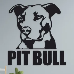 cuadro de perro pitbull 60 x 60