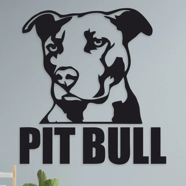 cuadro de perro pitbull 60 x 60
