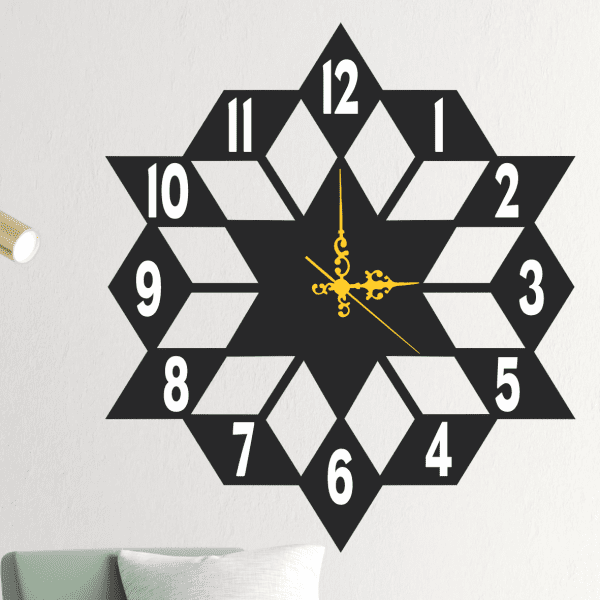 cuadro de reloj geometrico 60 x 70