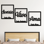 Sonríe vive ama (110 cm x 40cm)