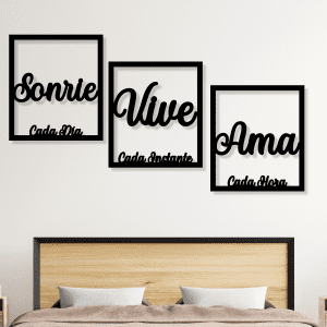 Sonríe vive ama (110 cm x 40cm)