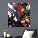 cuadro de hombre araña 35 x 40 cm