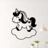cuadro de mini unicornio en las nubes 40 x 49 cm