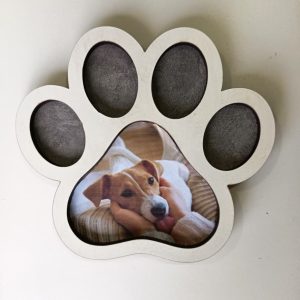 Huellita Personalizada - Blanco y Gris