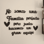 Frase decorativa familia