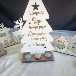 Arbol navideño con velas